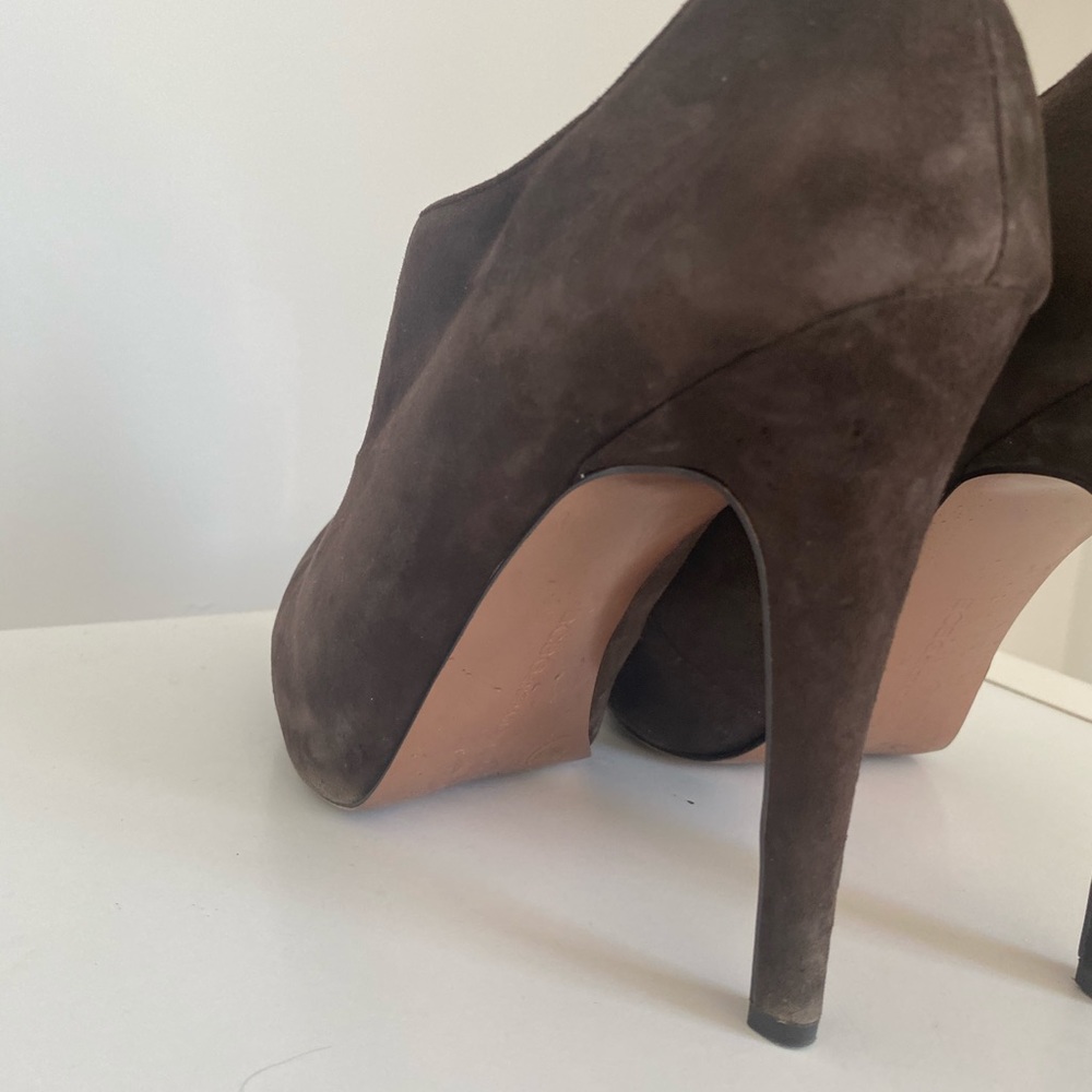 Bcbgeneration Dark Brown Suede Platform Booties - image 5